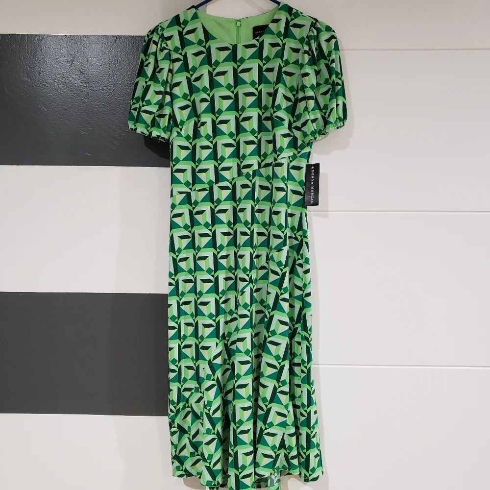 BNWT DONNA MORGAN dynamic geometric mint green beauty (2) - Picture 8 of 8